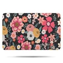 Multicolored Pioneer Flower Bathroom Rugs Mat,Non Slip Microfiber Bathroom Rug,Rubber Backing,Soft Bathroom Mats for Bathroom Floor,Tub and Shower,17x27in(43x68cm)
