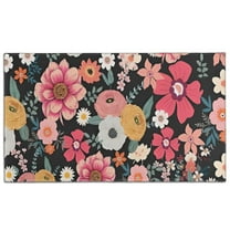 Multicolored Pioneer Flower Door Rugs,Washable Non Slip Door Mats Indoor,Decorative Door Mats,Entry Mat Indoor for Entrance,Bedroom,Kitchen,Bathroom,17"x30"