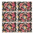 thumbnail image 1 of Multicolored Pioneer Flower Summer Placemats Table Placemats Set Of 4-Linen Kitchen Washable Placemats Table Mats 11.8"x17.7" Non-Slip Heat Resistant, 1 of 5