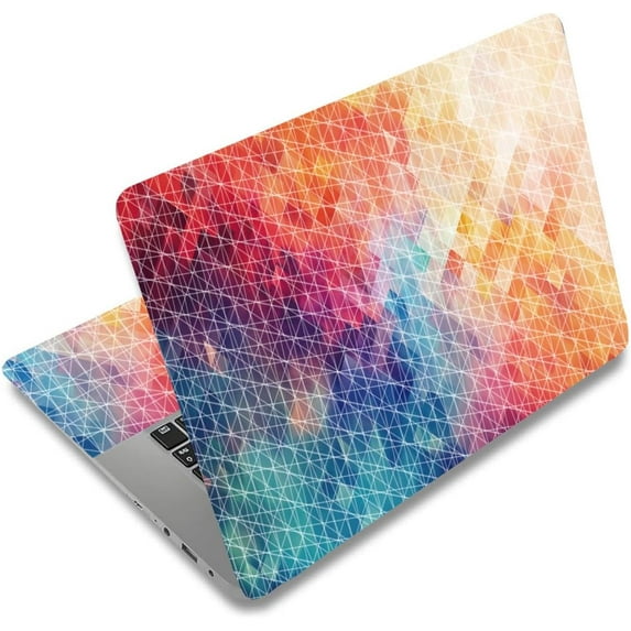 Multicolored Plaid Laptop Skin Gradual Change Color Laptop Sticker PVC Computer Stickers Dustproof Waterproof Art Decal Protector 12" 13" 13.3" 14" 15" 15.4" 15.6" Notebook Art Decal Colorful