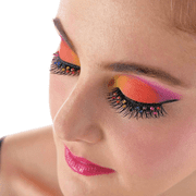 Multicolored Rhinestone Gems Synthetic Eyelashes - Glamorous and Sparkly