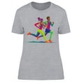 thumbnail image 1 of Multicolored Runners T-Shirt Women -Image by Shutterstock, Female Large, 1 of 2