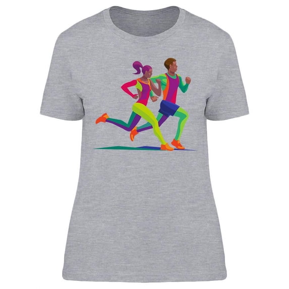 Multicolored Runners T-Shirt Women -Image by Shutterstock, Female Small