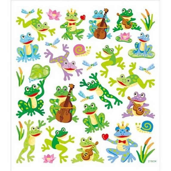 Multicolored Stickers-Frog Fun