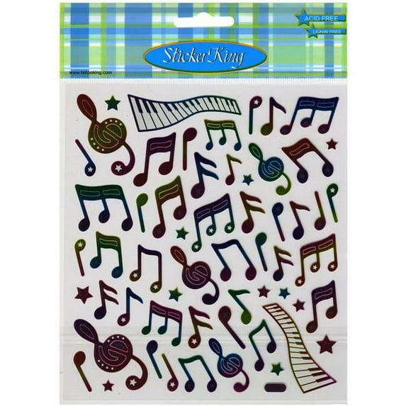 Sticker King Stickers- Metallic Music Notes