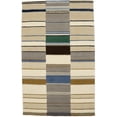 thumbnail image 1 of Multicolored Stripes 5X8 Hand-Tufted Modern Rug, 1 of 11
