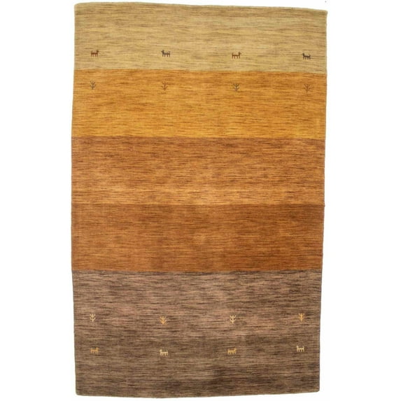Multicolored Stripes 5X8 Oriental Modern Rug