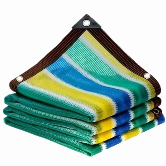 Multicolored Sun Shade Mesh for Outdoor Spaces, UV Resistant,with Grommets Shade Cloth for Greenhouse,Garden, Patio,Vegetables,Plants Cover and Chicken Coops(2x6M)