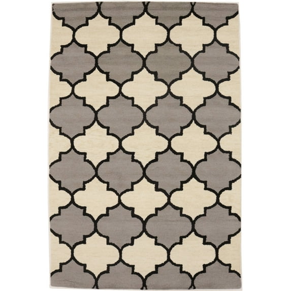 Multicolored Trellis 5X8 Hand-Tufted Modern Rug