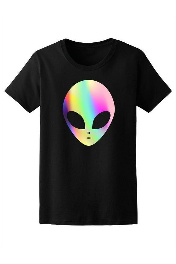 Multicolored Trendy Alien Space  T-Shirt Women -Image by Shutterstock, Female Large