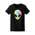 thumbnail image 1 of Multicolored Trendy Alien Space  T-Shirt Women -Image by Shutterstock, Female Medium, 1 of 2