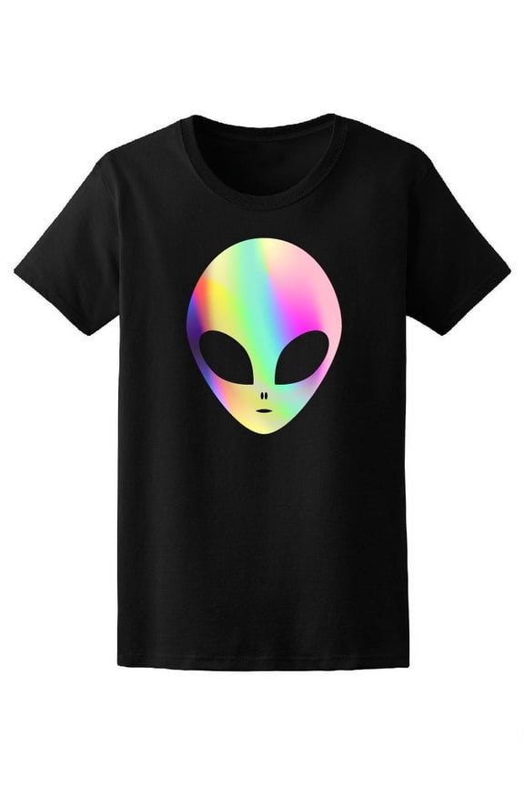 Multicolored Trendy Alien Space T-Shirt Women -Image by Shutterstock, Female Small