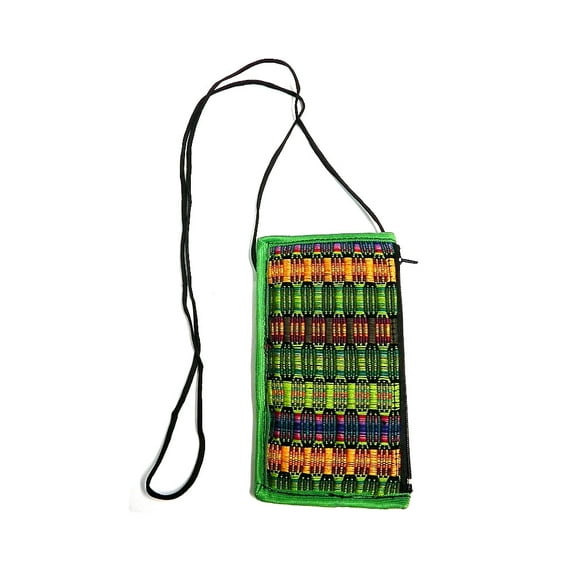 Multicolored Woven Striped Cushioned Soft Eyeglasses Pouch Sunglasses Holder with Strap Handmade Bag