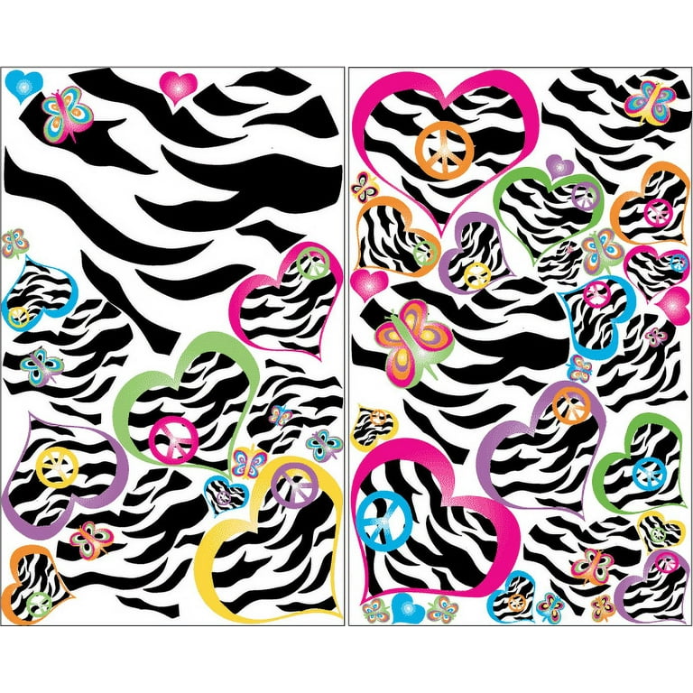 Sticker zebra print useful as a background or pattern