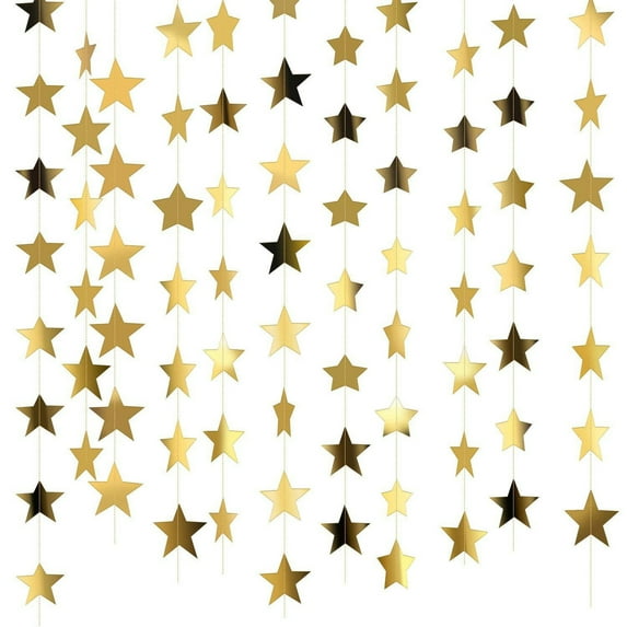 Multicolors Star Shaped Paper Garlands Pentagrams Streamers Accessories Ornament for Special Occasion