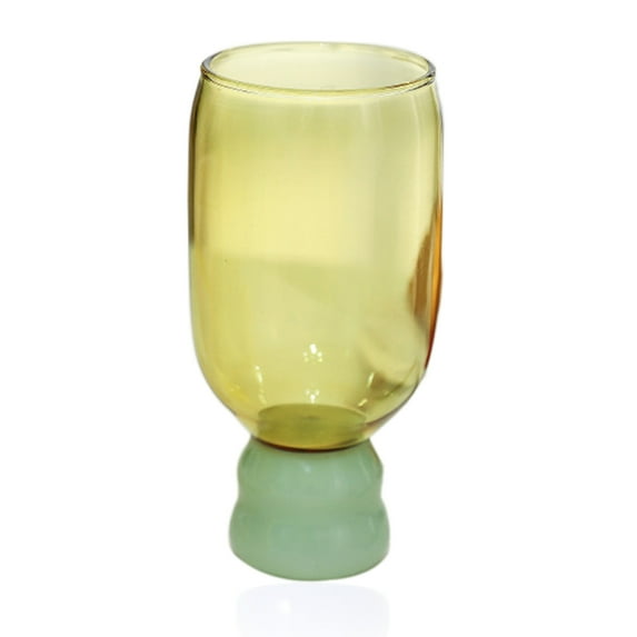 Multicolour Drink Glass Sweets Ice Cream Cup, Glass Dessert Cups For Parfait Fruit Salad or Pudding, 350MLstyle:style 1;