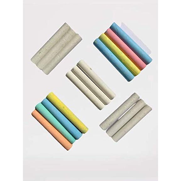 Multicolour, Mess Free Dustless Chalk Sticks, Smooth For Writing | Pack Of 60 + 60