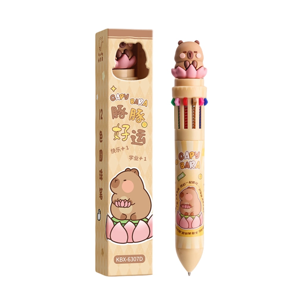 Multicoloured Pen 10-in-1 Retractable Ballpoint Pen Cartoon Ballpoint ...