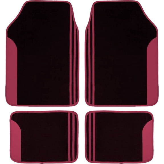 Flying Banner car floor mas 4pieces set non slip carpet car mats automotive waterproof car floor mats lady girl black burgundy