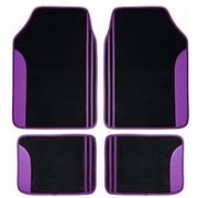 Flying Banner car floor mas 4pieces set non slip carpet car mats automotive waterproof car floor mats lady girl black purple