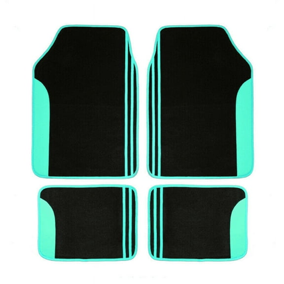 Flying Banner Mint Green Universal Car Floor Mats, Anti-Slip, 4 Piece Fits Car Truck SUV