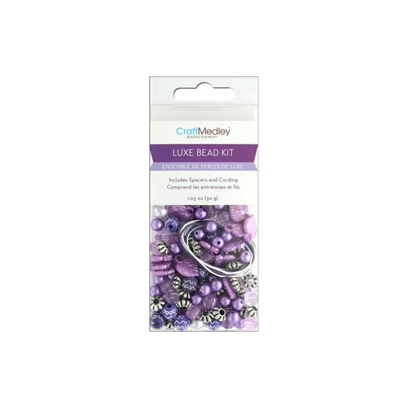 Multicraft Bead Kit Luxe 1.05oz Purple
