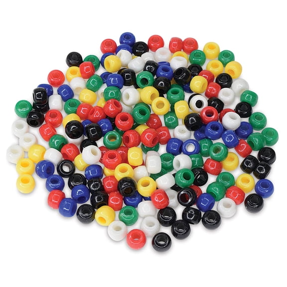 Multicraft Pony Bead 9x6mm Barrel Opq Mix 1.5oz