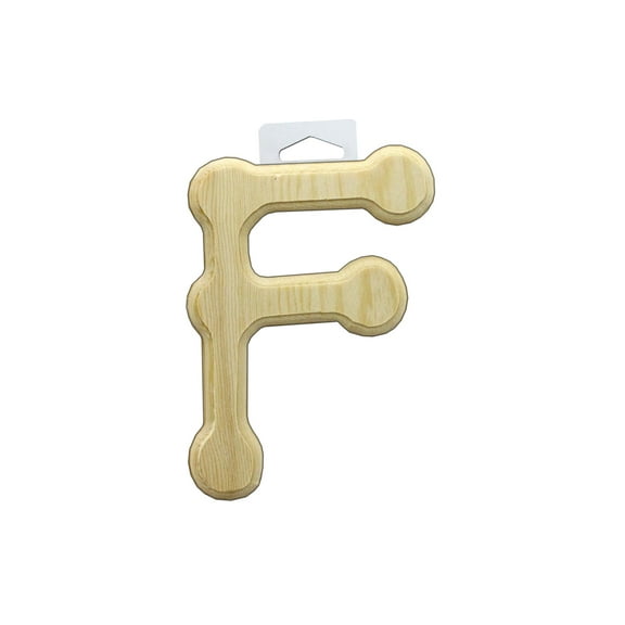 Multicraft Wood Letter Bevel Cut 6" Natural F