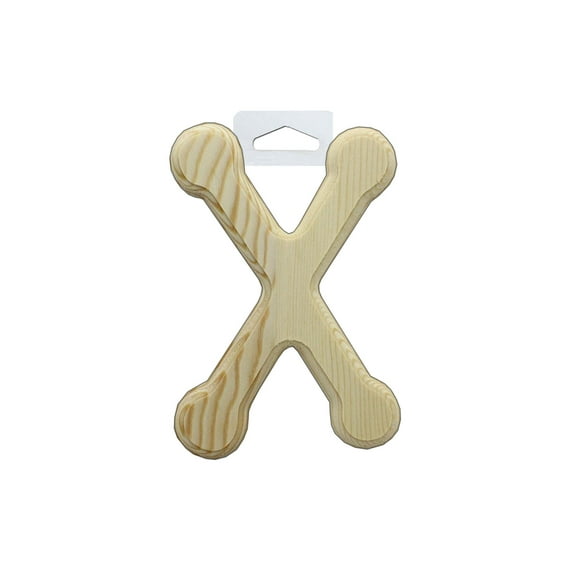 Multicraft Wood Letter Bevel Cut 6" Natural X