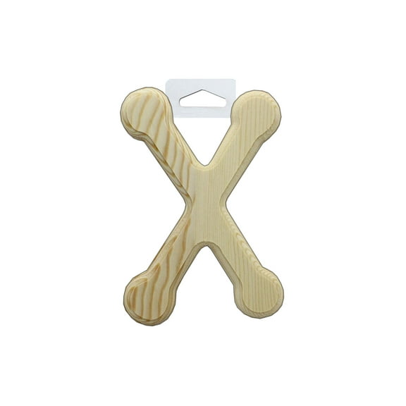 Multicraft Wood Letter Bevel Cut 6" Natural X