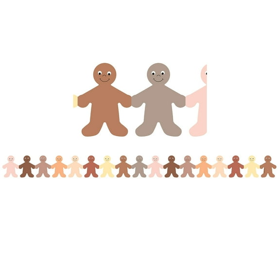 Hygloss Multicultural Children Mighty Brights Border 3"x36" 12/pkg HYG33607