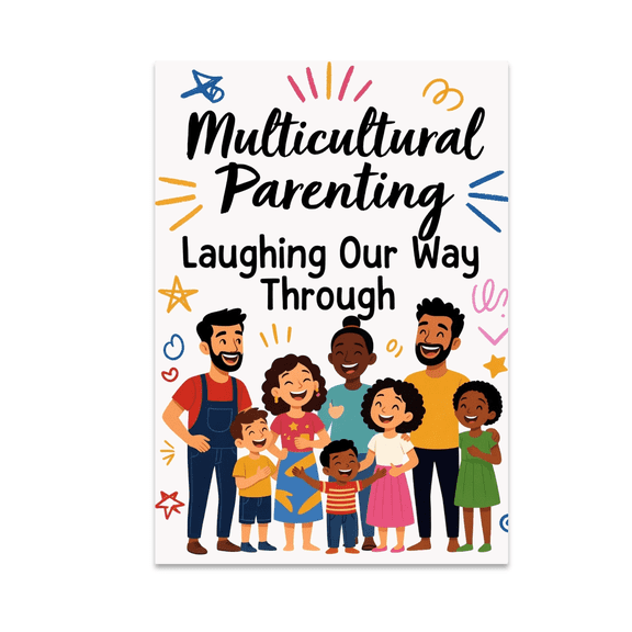 Multicultural Parenting Laughing Our Way Through - Multicultural Family - 13x19 Poster Print