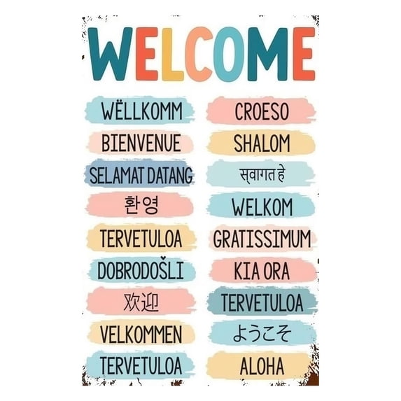 Multicultural Signs Multicultural Welcome Sign in Many Languages Printable Diversity Poster ...
