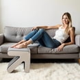 thumbnail image 1 of Multifaceted Bench in Grey Velvet | Can Be Used in Entryway and Balcony | Handmade with High - density Foam | Comfortable and Functional, 1 of 2