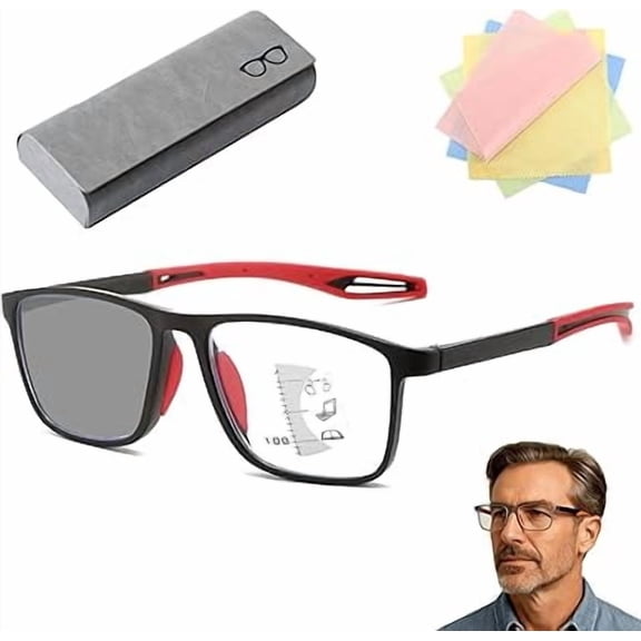 Multifocal Glasses Smart Adaptive Technology, Multifocal Progressive Transition Photochromic Reading Glasses, Unisex