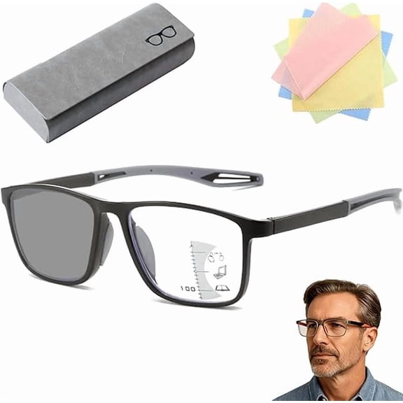 Multifocal Glasses Smart Adaptive Technology, Multifocal Progressive Transition Photochromic Reading Glasses, Unisex