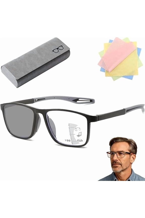 Multifocal Glasses Smart Adaptive Technology, Multifocal Progressive Transition Photochromic Reading Glasses, Unisex