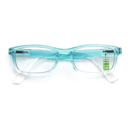 Multifocal Progressive Reading Glasses For Men Women - Anti-Reflective Coating Readers - Half Power On Top +1.50