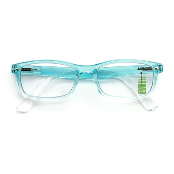 Multifocal Progressive Reading Glasses For Men Women - Anti-Reflective Coating Readers - Half Power On Top +2.25
