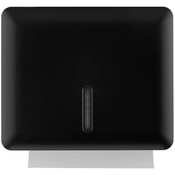 Multifold Paper Towel Dispenser Wall Mount (Black), Folded Hand Towel Dispenser for Bathroom/Restroom (Holds up to 300 Towels), Commercial Paper Towel Holder, Trifold Paper Towels Dispenser by