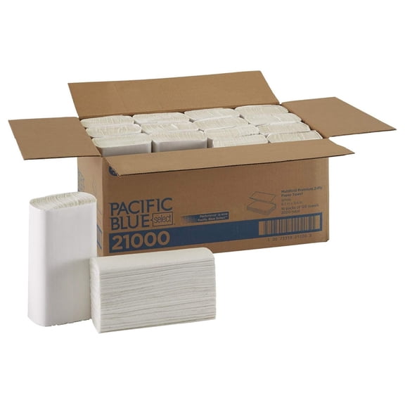Multifold Premium 2-Ply Paper Towels (Previously Signature) by GP PRO, White, 21000, 125 Per Pack, 16 Packs Per Case