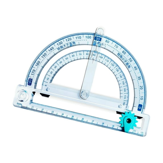Multifunction 4 in 1 Protractor with Circle Drawing Tool Angles Measuring Ruler