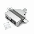 thumbnail image 1 of Multifunction 7 in 1 Card Reader USB 2.0 Type C to SD Adapter USB Flash Reader for PC Laptop Accessories Grey,1 x Card Reader,Grey, 1 of 7
