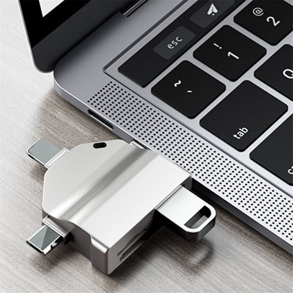 Multifunction 7 in 1 Card Reader USB 2.0 Type C to SD Adapter USB Flash Reader for PC Laptop Accessories Grey