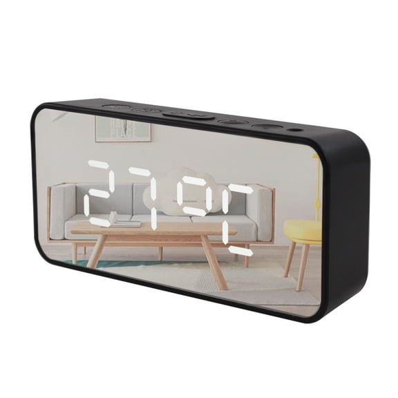 Multifunction Alarm Clock in Wood Digital Alarm Clock Prevent Being Late and Sleeping Home Decoration Creative