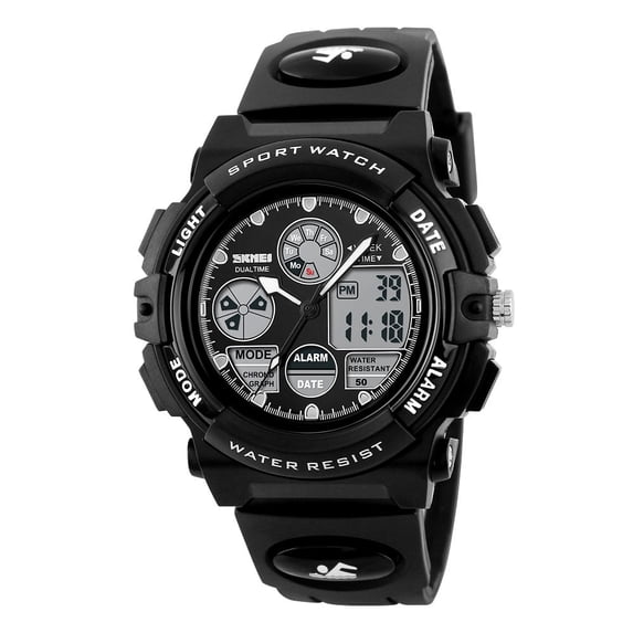 Multifunction Alarm Waterproof Digital Analog Watch,30M Water Resistance,Luminous Night Display,Alarm Stopwatch Backlight,For Daily Commuting Sports Outdoor Adventure Wear