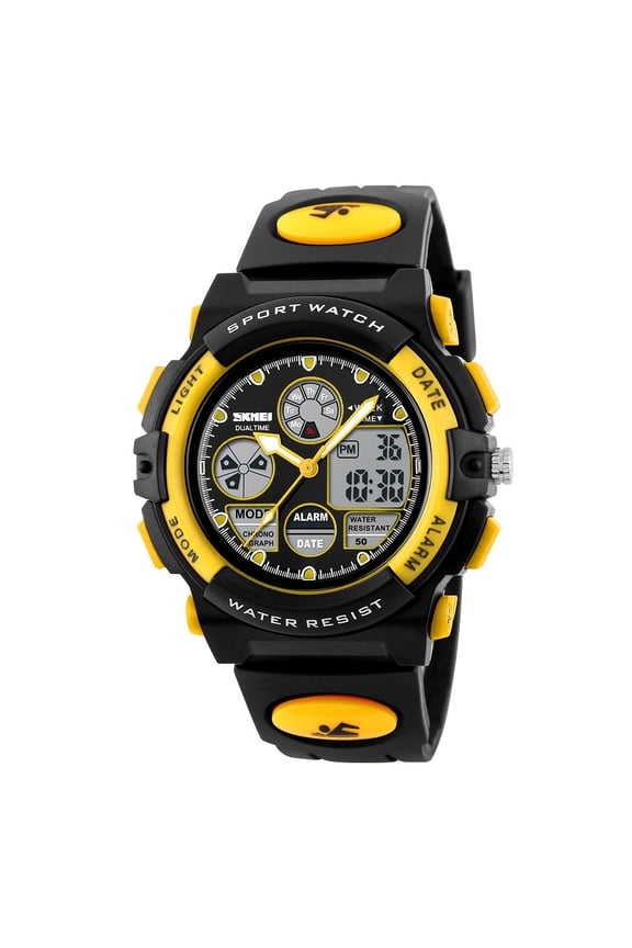 Multifunction Alarm Waterproof Digital Sports Watch – All-Black Tactical Timepiece with Backlight, Stopwatch, 3ATM Water Resistance, Ideal Gift for Men and Women