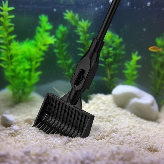 Multifunction Aquarium Cleaning Tools Bundle Kit Set with Adjustable Cleaner, Fish Net, Algae Scraper, Sponge Pad, Gravel Rake and Cleaning Brush