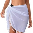 thumbnail image 1 of Multifunction Beach Covering Up Women Skirt Beachwear with Decorative Fringes for Holiday Look, 1 of 9