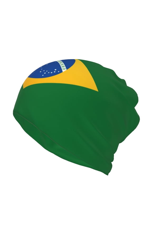 Multifunction Beanie Hat Brazil Flag Beanie Hat Scarf Stretch Skull Cap For Women Men